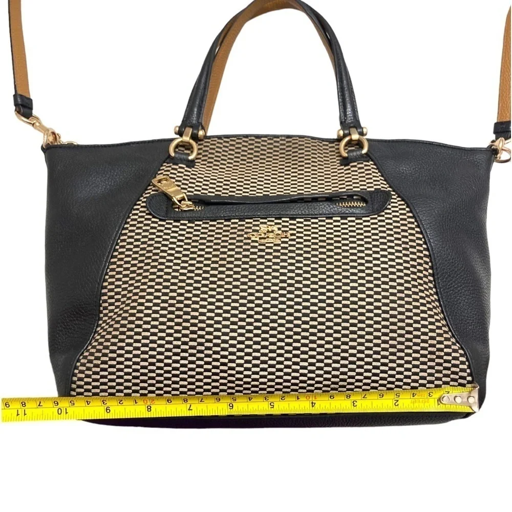 Coach 29848 Prairie Satchel Bag in Legacy Jacquard- Black